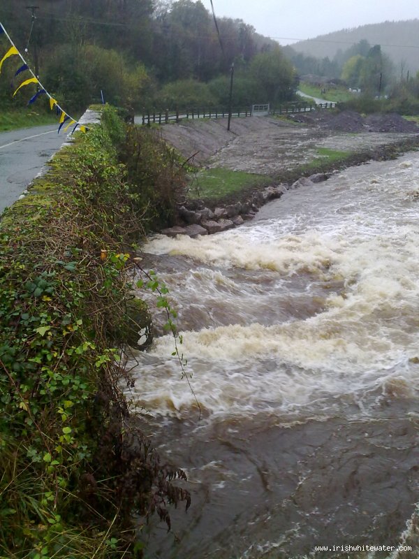  Nire River - the downstream side of the bridge at hanoras cottage with the new rocks in place no more stopper!