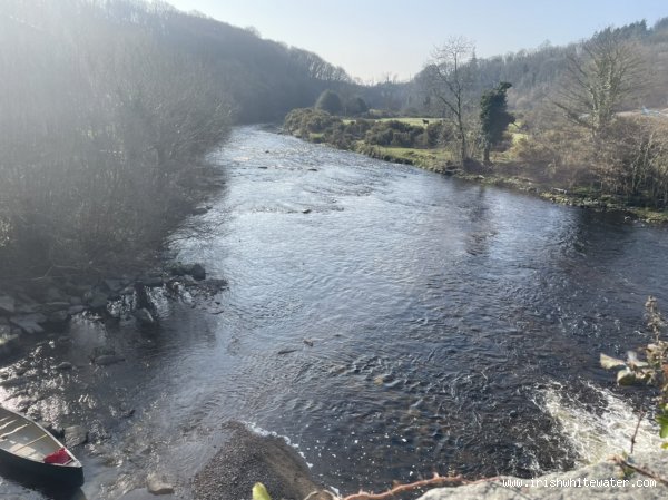  Avonmore (Rathdrum to the Meetings) River - Put in at Rathdrum bridge - just about runnable - see gravel beds river right