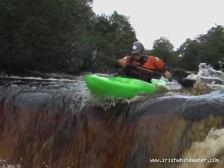  Mayo Clydagh River - Top of upper gorge bit.You can see some of the rapids in the back round