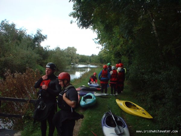  Barrow River - looking up the short paddle from the get in to the first wier at clashganny