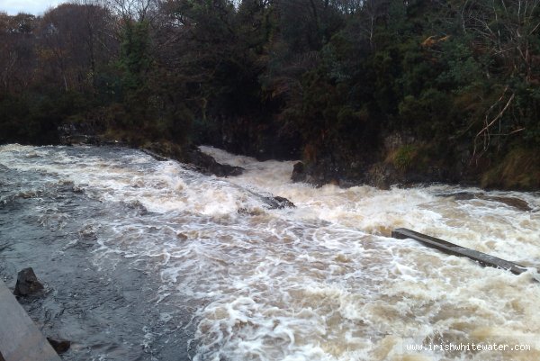  Lowerymore River - Entrance to the right channel on river right - High water