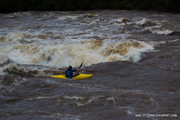  Erriff River - A big Hole below the bridge at the falls at 3 meters on the gauge