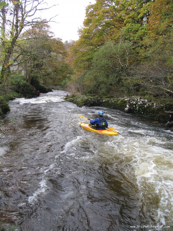  Nire River - the view toward the bends through the little gorge that follow the main rapid