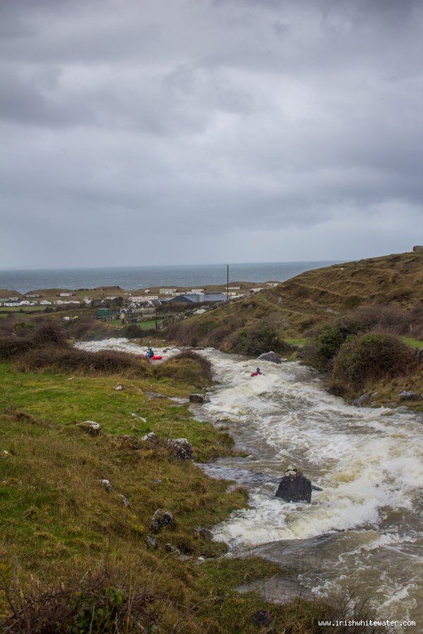  Caher River - David Higgins & Ciaran McElhinney in the distance after the main slide