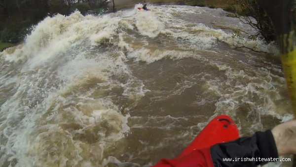  Erriff River - The rapid above the falls at 3 meters on the gauge