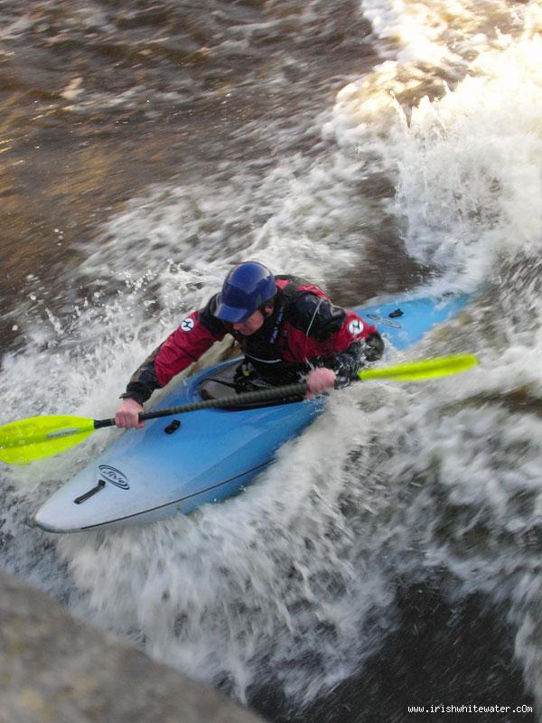  Lower Corrib River - Steve Hynes on O'Brien's Wave on 16 gates