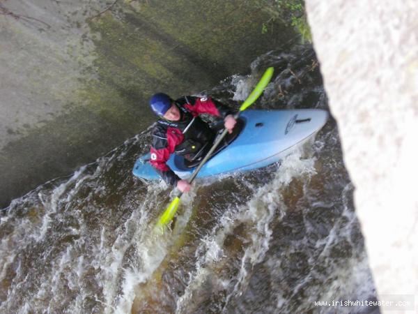  Lower Corrib River - Waiting to surf eddy river-right of O'Brien's wave