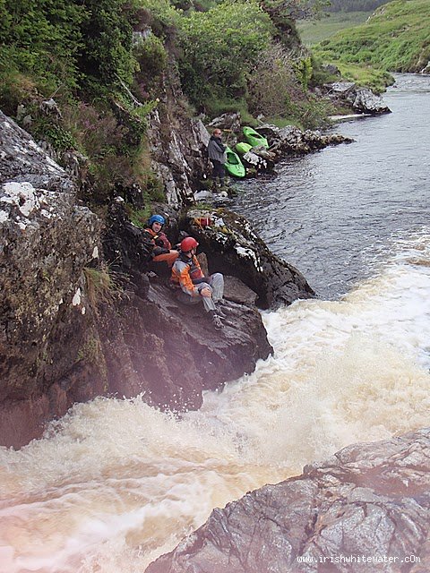  Upper Owenglin River - The bottom of Trojan Falls at a Low level. 