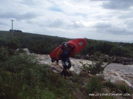  Bunhowna River - Aidan getting out at the take out