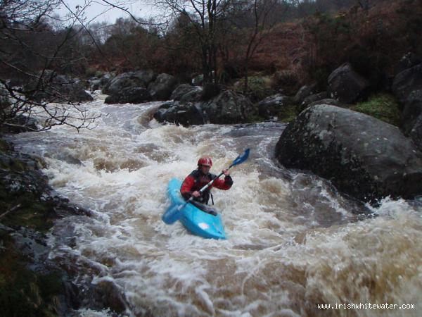  Glenmacnass River - Boulder Garden,
Medium water. Paddler Caoimhe Murry