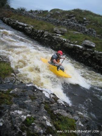  Dunkellin River - Rob yeomans on the wave at the first wave train