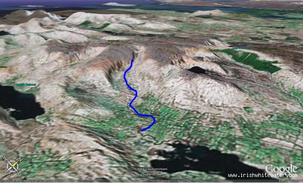 Map to Srahnalong River - Google Earth Low res view of the Shranalong Valley