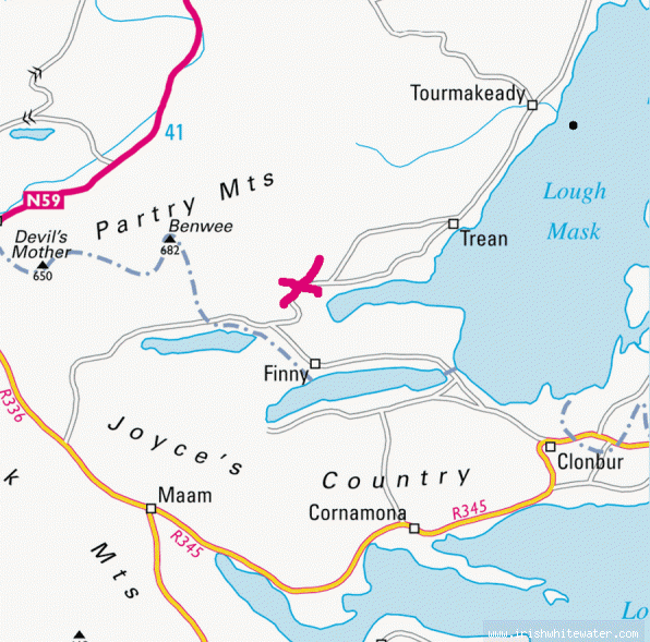 Map to Srahnalong River - Road map to the Shranalong