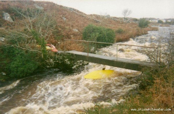  Boluisce River - The Foot bridge. Sometimes if the level is very high you have to duck going under it. 