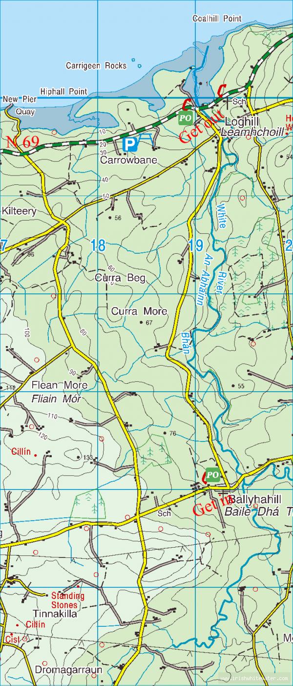 Map to White (Abha Bhan) River - The White river