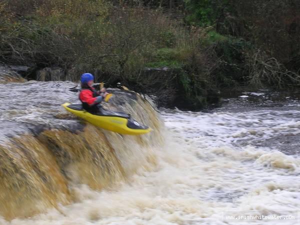  Ennistymon Falls River - Eoin O'R on one of the drops