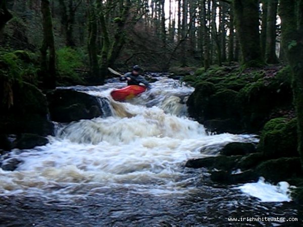  Glensheelan River - kevin on the first small drop after the broken foot bridge