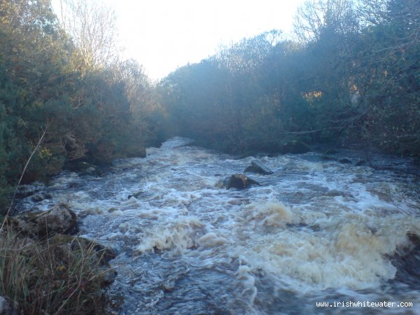  Kip (Loughkip) River - The long rapid below the slide on the kip.