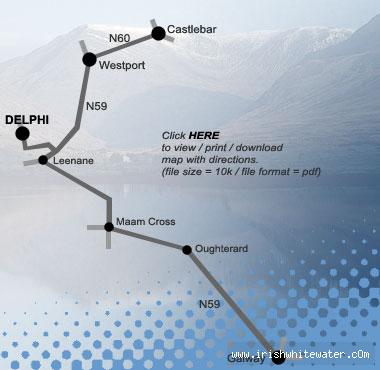 Map to Bundorragha River - Delphi Road map