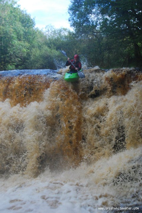  Roogagh River - main fall on roogagh
 paddler keith bradley letterkenny IT canoe club