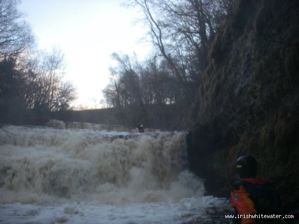  Roogagh River - middle drop. paddler; Peadar Maguire