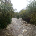 Photo of the Nire river in County Waterford Ireland. Pictures of Irish whitewater kayaking and canoeing. the view upstream of the bridge at hanora's cottage where some nice person has cleared all the trees and branches that used to over hang the river thank you who ever you are. Photo by Michael Flynn