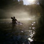 Photo of the Avonmore (Rathdrum to the Meetings) river in County Wicklow Ireland. Pictures of Irish whitewater kayaking and canoeing. Avonmore, Jan 2012, at Rathdrum. Photo by RichardK