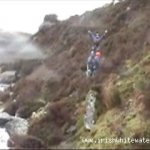 Photo of the Mahon river in County Waterford Ireland. Pictures of Irish whitewater kayaking and canoeing. scouting a bend on the upper section. Photo by pa