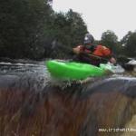 Photo of the Mayo Clydagh river in County Mayo Ireland. Pictures of Irish whitewater kayaking and canoeing. Top of upper gorge bit.You can see some of the rapids in the back round. Photo by Graham Clarke