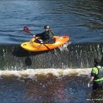  Suck River - Catherine Burns on a personal first descent of Athleague Weir!