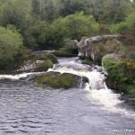 Photo of the Upper Bandon river in County Cork Ireland. Pictures of Irish whitewater kayaking and canoeing. BIG DROP @ 0.2 M. Photo by Dave P