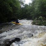 Photo of the Ballintrillick river in County Sligo Ireland. Pictures of Irish whitewater kayaking and canoeing. Photo by RK