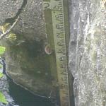 Photo of the Boluisce river in County Galway Ireland. Pictures of Irish whitewater kayaking and canoeing. Boluisce gauge. Down stream of the bridge in Spiddal village. . Photo by Seanie Byrne