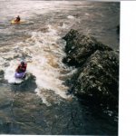 Photo of the Erriff river in County Mayo Ireland. Pictures of Irish whitewater kayaking and canoeing. Bosca Nua. As seen from bridge. Photo by Graham