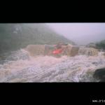 Photo of the Bunhowna river in County Mayo Ireland. Pictures of Irish whitewater kayaking and canoeing. Man made weir. Photo by Graham Clarke