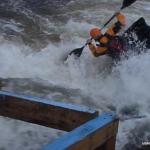 Photo of the Lee river in County Cork Ireland. Pictures of Irish whitewater kayaking and canoeing. SLuice, Low to Medium, Great Level. Photo by MickeyB