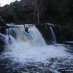 Photo of the Pollanassa (Mullinavat falls) river in County Kilkenny Ireland. Pictures of Irish whitewater kayaking and canoeing. Photo by Cora