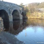 Photo of the White (Abha Bhan) river in County Limerick Ireland. Pictures of Irish whitewater kayaking and canoeing. Bridge at Get-on, .4 on the gauge, need at least .5 to be runnable. Photo by Mike