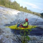  Barrow River - clare mcsweeney running the second wier at clashganny high water