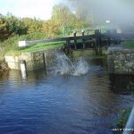  Barrow River - launching off the bottom lck gate at clashganny in high water