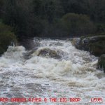 Photo of the Upper Bandon river in County Cork Ireland. Pictures of Irish whitewater kayaking and canoeing. The Upper Bandon @ The Big Drop
Level 1.45M. Photo by Dave P