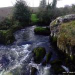 Photo of the Upper Bandon river in County Cork Ireland. Pictures of Irish whitewater kayaking and canoeing. TOP OF BIG DROP  @ -0.1M. Photo by Dave P