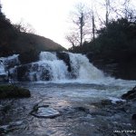 Photo of the Owengar river in County Cork Ireland. Pictures of Irish whitewater kayaking and canoeing. 2nd drop after put in. Photo by Dave P