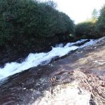 Photo of the Glengarriff river in County Cork Ireland. Pictures of Irish whitewater kayaking and canoeing. The Slide. Photo by Dave P