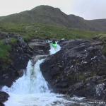 Photo of the Seanafaurrachain river in County Galway Ireland. Pictures of Irish whitewater kayaking and canoeing. Typical Drop. Photo by Graham Clarke