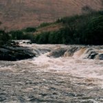  Erriff River - First drop. You can just make out a paddler following the RL to RR line.