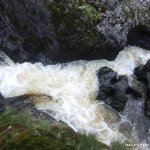 Photo of the Coomhola river in County Cork Ireland. Pictures of Irish whitewater kayaking and canoeing. Final Rapid Unrunnable, Low Tide. Photo by Dave P