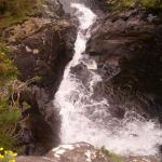 Photo of the Seanafaurrachain river in County Galway Ireland. Pictures of Irish whitewater kayaking and canoeing. First drop of the two final drops in low water.. Photo by Graham Clarke