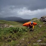 Photo of the Glenacally river in County Mayo Ireland. Pictures of Irish whitewater kayaking and canoeing. The West is best. Photo by Graham 'pinning is cool' Clarke