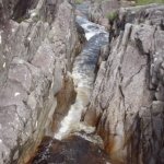 Photo of the Glenacally river in County Mayo Ireland. Pictures of Irish whitewater kayaking and canoeing. The innocuous little drop, directly after the 15 footer. Photo by Graham 'pinning is cool' Clarke